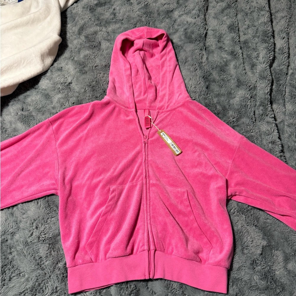 skims woman’s Pink Hoodie Jacket